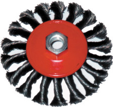 Щетка-крацовка 125мм витая, стальная, гайка М14 FIT 39116