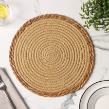 Салфетка d=30 см Доляна Мэг беж плетёная 6894853