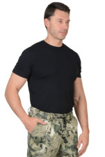 Футболка х/б черная, размер 3XL
