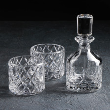 Набор для виски Crystal Bohemia 3 предмета Minister штоф 2 стакана 250 мл 499/99999/9/11037/859-309 
