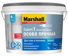Краска Export-7 ВЭ матовая база С (9л) Marshall