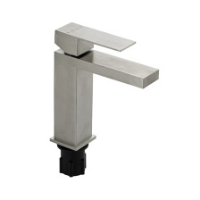 Смеситель для раковины однорычажный МАГНУС/MAGNUS 9155 нерж сталь/сатин