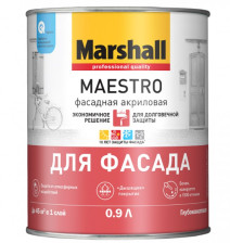 Краска Maestro фасадная BC (0,9л) Marshall