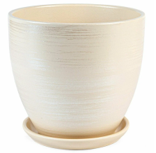 Горшок кер с/п Галактика №4 2,5л 18х16см высокий овал бежевый