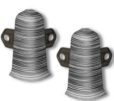 Угол наружный Идеал Деконика алюминий темный с кронштейном 55 мм