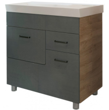 Тумба с раковиной Catherine -80 серый камень 