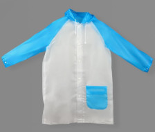 Плащ-дождевик детский «Гуляем под дождем» голубой, размер XL