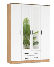 Шкаф Квадро Дуб вотан/белый