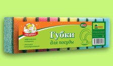 Губка для посуды Умничка 10шт MINI