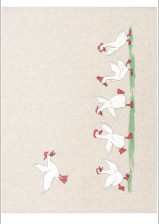 Полотенце полулен рис 986 цв 1 Гуси 1 45х60 Орша