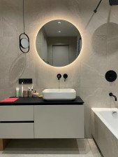 Зеркало (в80xш60) Мун D LED 4000К датчик взмаха руки (АУРАМИРА,Россия)