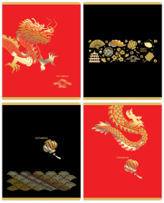 Тетрадь 80 л клетка BG Dragon