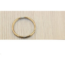 Кольцо спиральное для ключей 25мм золото