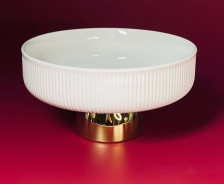 Фруктовница 20,5 см на ножке MULTICOLOR белый LENARDI 163-004