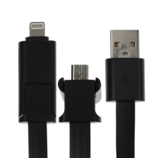 Кабель Mirex 13700-AM8MC10B, Lightning/microUSB - USB, 1 м, черный  9516662