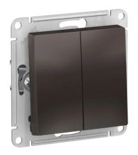 Переключатель 2-м скрытой установки Atlas Design ATN000665 мокко