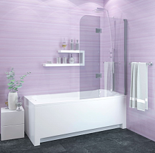 Ограждение душевое для ванн  JY140 прозрачное стекло