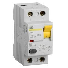 Выключатель дифференциальный УЗО 2р 32А 30мА ВД1-63 ИЭК