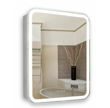 Зеркало со шкафчиком Фиджи -50 с подсветкой, часы