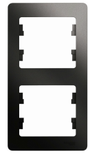 Рамка 2-м Glossa GSL000706 антрацит вертикальная