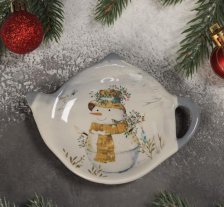 Подставка под чайные пакетики Рождественский снеговик 6249583