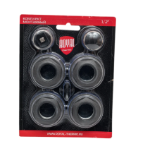Комплект монтажный Royal Thermo 1”х 1/2" черный