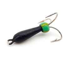 Мормышка вольфрамовая Wormix37 Чертик черный с бусинкой d-2,0 (124)