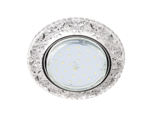 Светильник точечный Экола LD7040 FT53CBEFB GX53 H4+LED "Бабочки" прозрачный/хром