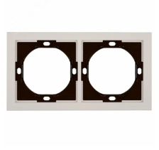 Рамка 2-м PFR00-3002-08 пудровый жемчуг, Мия (50487)