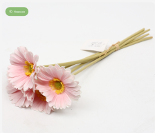 Букет искусственный Герберы 5 стеблей 35 см нежно-розовый