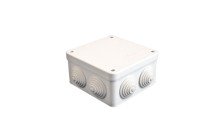 Коробка разветвительная открытой установки 105х105х56 10А гермовводы 110041