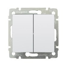 Выключатель 2-м скрытой установки Legrand Valena 774405 белый