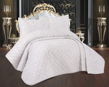 Покрывало жаккард стеганое 240х250 50х70 кремовый Amelia DO&CO