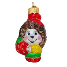 Украшение новогоднее Ежик с клубникой 10см ФУ-568/1