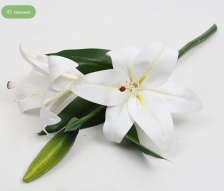 Цветок искусственный Лилия 35х15 см белый