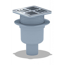 Трап вертикальный сухой 12х12см выпуск 50мм пластик-нержавеющая сталь ТQ5714М