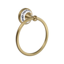 Полотенцедержатель кольцо BRIMIX бронза/керамика 94147