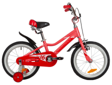 Велосипед NOVATRACK 16" NOVARA алюминий, розовый, передний ручной, задний ножной тормоз, корот крылья, полная защита цепи