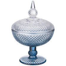 Емкость для хранения на ножке "DIAMANT BLUE" 355-319  
