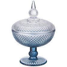 Емкость для хранения на ножке "DIAMANT BLUE" 355-319  