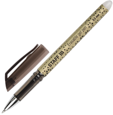 Ручка гелевая черная 0,5 мм STAFF Пиши-стирай 142495