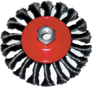 Щетка-крацовка 125мм витая, стальная, гайка М14 FIT 39116