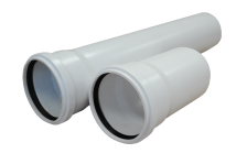 Труба канализационная полипропиленовая D50, L=0,5м Контур УЮТ белая