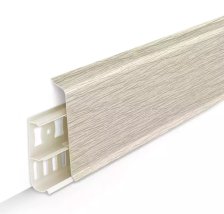 Плинтус Идеал Деконика с кабель-каналом дуб жемчужный 2,2 м 85 мм