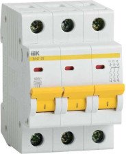 Выключатель автоматический IEK  3р 25А ВА 47-29