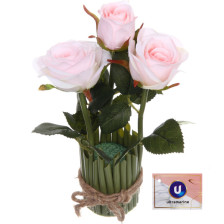 Букет Роза "Весенняя рапсодия" 14х23см (розовая) 951-421