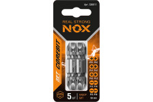 Набор бит PH1xPH2 PZ1xPZ2 PH3xPZ3 Sl3xSl4 Sl5xSl6 50мм 5штук NOX 336011