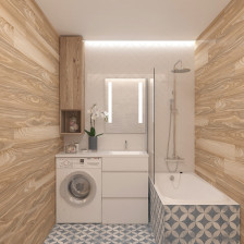 Тумба с раковиной Spase-120 под стир машину Лакшери правая