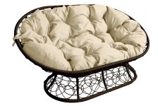 Диван Мамасан ротанг коричневый, подушка в ассортименте