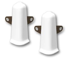 Угол наружный Идеал Деконика белый с кронштейном 70 мм